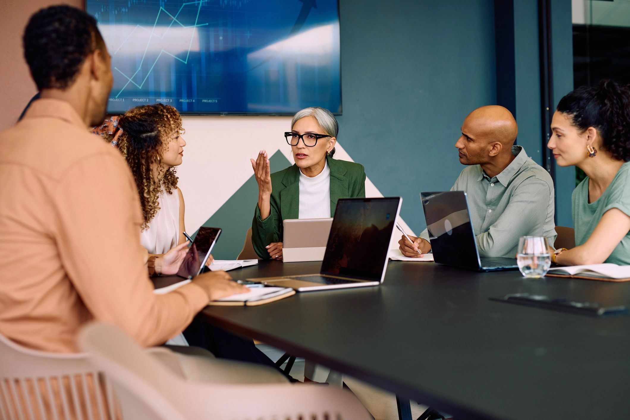 Business team in a corporate governance meeting